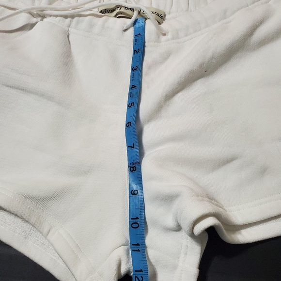 NWT ADVISORY BOARD CRYSTALS Abc 123 WOMEN SWEATSHORTS Selenite -white Sz M - Picture 10 of 12